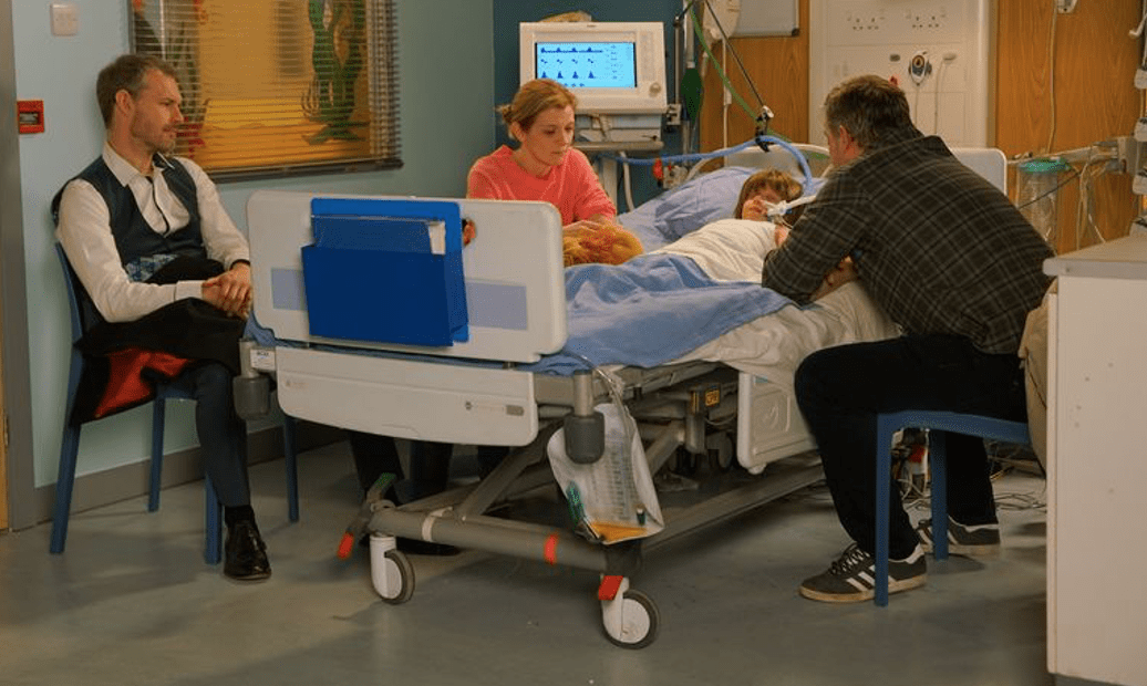 Paediatric ICU equipment for emotional Coronation Street storyline