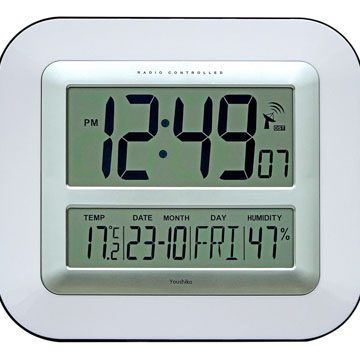 Radio Controlled Jumbo LCD Wall Clock - Medical hire